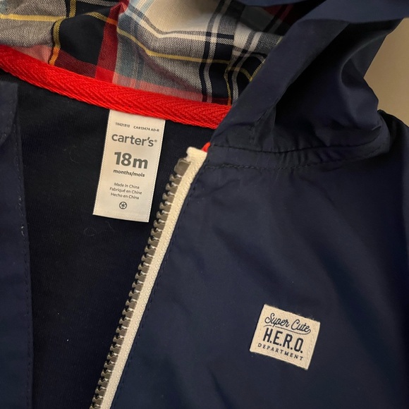 Carter’s Navy Blue Windbreaker 18 Month - Picture 2 of 2